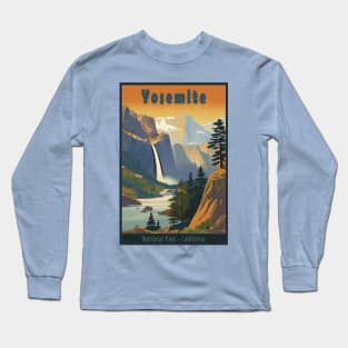 Yosemite National Park Vintage Travel Poster Long Sleeve T-Shirt